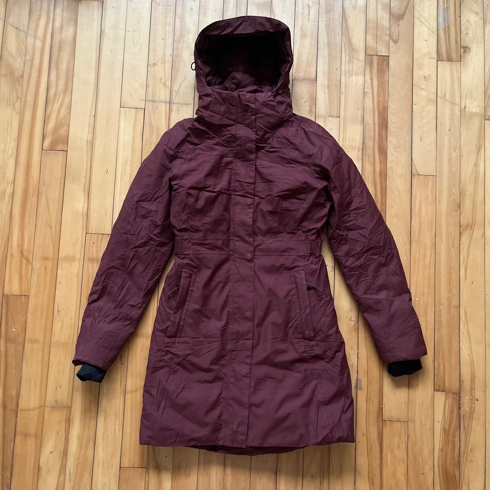 The North Face Womens 550 Dryvent Parka Jacket Burgundy Xs